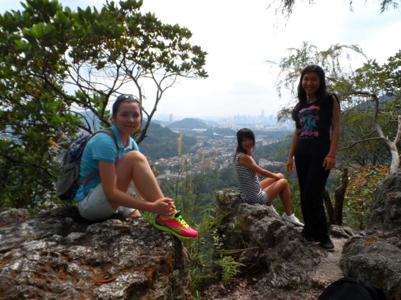 Mountain climbing in Malaysia with friends